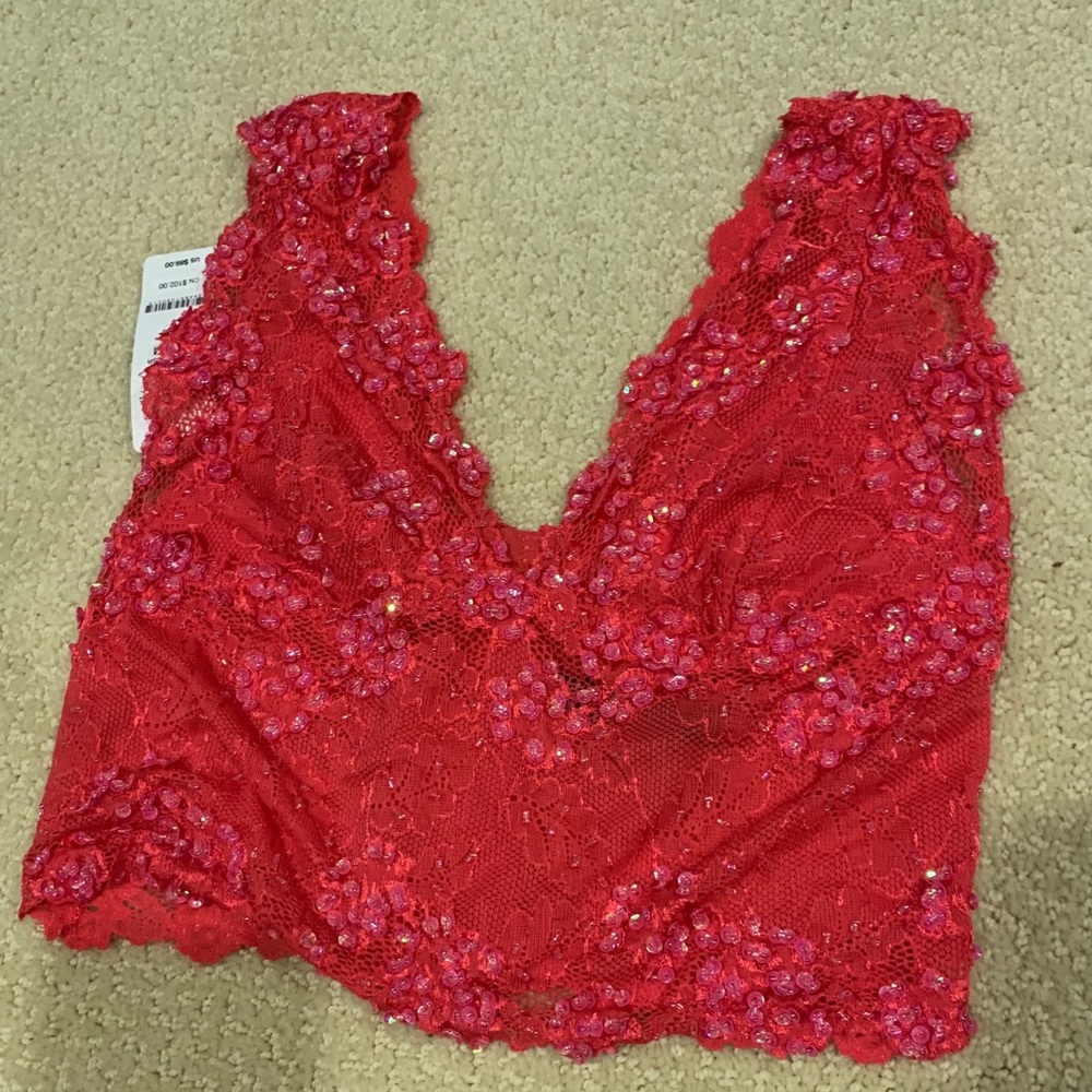 Bebe sequin crop top